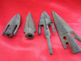 Collection Chinese Ancient Bronze Delicate Little Weapon Arrowheads Ct10 photo