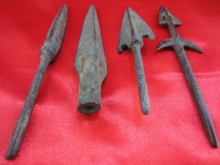 Collection Chinese Ancient Bronze Antique Delicate Little Weapon Arrowheads Ct2 photo