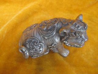 Copper Tiger Statues Shining Chinese Old Ancient photo