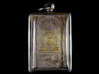 Powerful Old Phra Somdej Wat Rakhang Stupa Jedi Boatman Thai Buddha Amulet photo