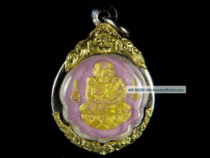 Wow Gold Gilt Lp Tuad On Lotus Hind Ganesha 4 Arm Sacred Thai Buddha Amulet Amulets photo
