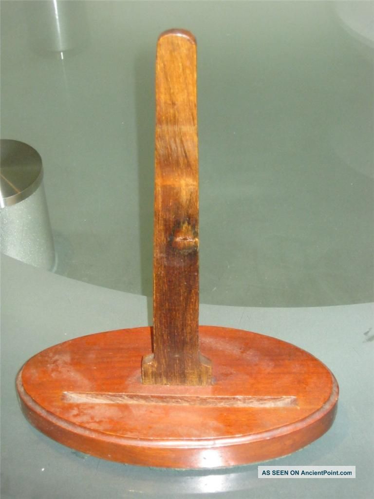 Antique Hardwood Plate Stand Woodenware photo
