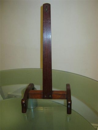 Antique Hardwood Plate Stand photo