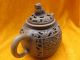 Chinese Zisha Teapot Hollow - Out Brown Carven Village 47 Teapots photo 1