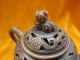 Chinese Zisha Teapot Hollow - Out Brown Carven Village 47 Teapots photo 5