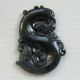 Chinese Hetian Black Green Jade Hollow Out Carved Phoenix Pendant Nr Other photo 2