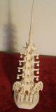 Antique Chinese Carved Bone Faux Ivory Of Pagoda Temple Other photo 2