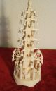 Antique Chinese Carved Bone Faux Ivory Of Pagoda Temple Other photo 3