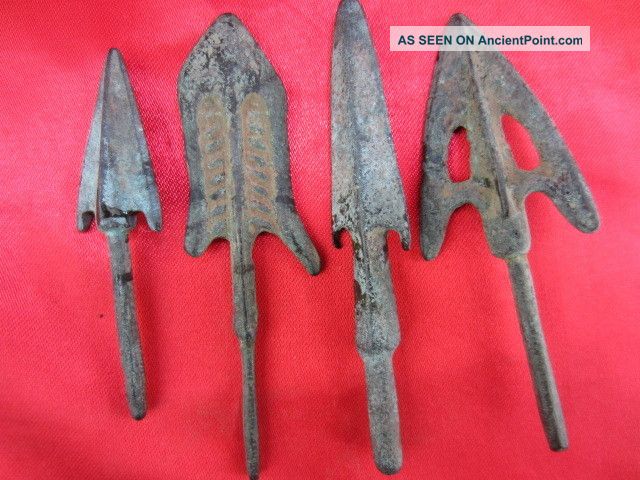 Collection Chinese Ancient Bronze Antique Delicate Little Weapon Arrowheads Ct6 Swords photo