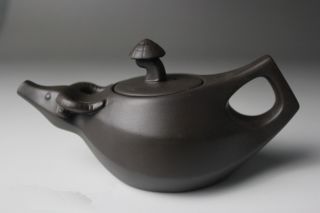 China Yixing Black Enameled Pottery Teapot photo