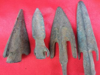 Collection Chinese Ancient Bronze Antique Delicate Little Weapon Arrowheads Ct5 photo