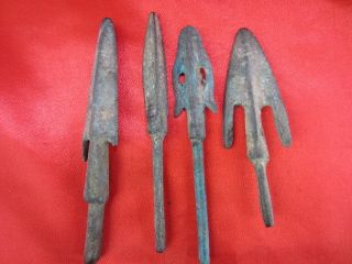 Collection Chinese Ancient Bronze Antique Delicate Little Weapon Arrowheads Ct7 photo