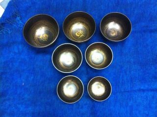 Chakra Set Of Tibetan Singing Bowls photo