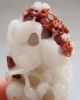 Fine Chinese Pick Carve Yellow Dragon Jade Plum Flower Sheep Statue Nr Other photo 5