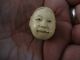 Antique Netsuke Hand Carved 3 Faces Netsuke photo 1