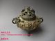 Js686 Rare,  Chinese Bronze Carved ' Erlongxizhu ' Incense Burners Incense Burners photo 2
