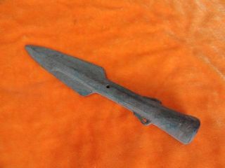 Bronze Chinese Swords Spearhead Round Handle Heavy 