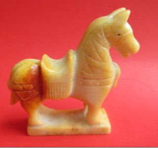 Ancient Chinese Classic Hetian Jade Old Jade Carving Like (a Horse) / 9 - 338 photo