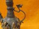 Chinese Bronze Wine Pot Dragon Handle Carven The Eight Immortals Exquisite Teapots photo 2