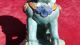 Chinese Foo Dog Lion Polychrome Statue ~ 9 3/4 