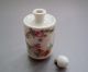 Chinese Handmade Coloured Drawing Ceramic Peony Bird Snuff Bottle Snuff Bottles photo 4