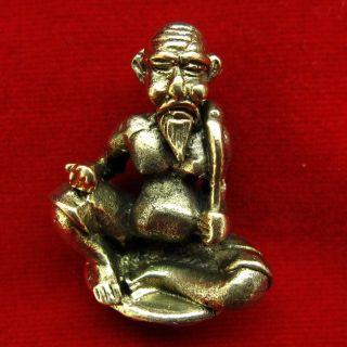 Mini Statue Chuchok Powerful Thai Luck & Rich Buddha Amulet Talisman photo