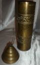 A Vintage Turkish Brass Container & Lid With Banded Decoration Middle East photo 1