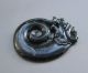 Chinese Hetian Black Green Jade Hollow Out Carved Dragon Pendant Nr Other photo 4