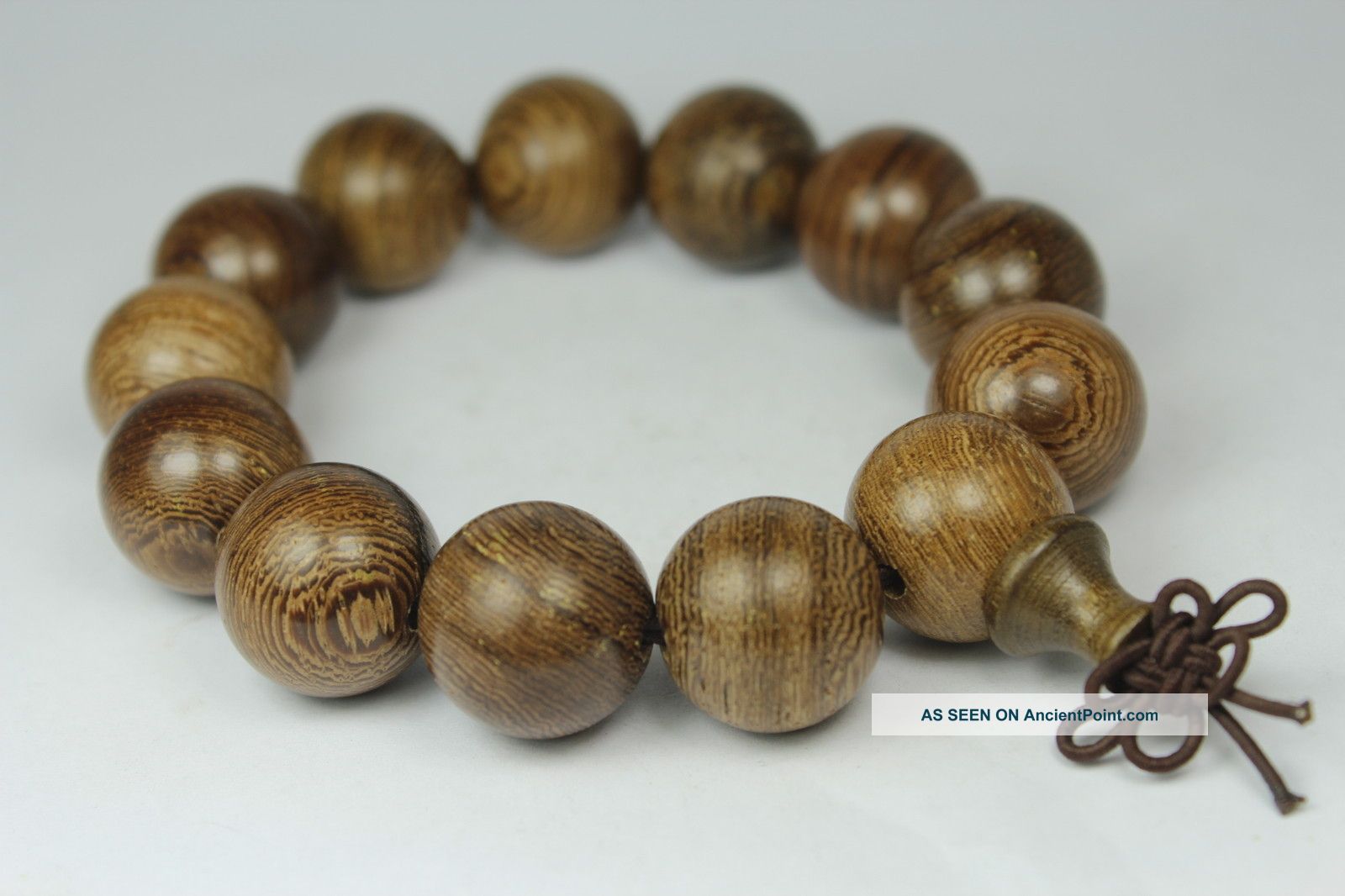Chinese Handwork Wood Slippy Old Bracelet Other photo