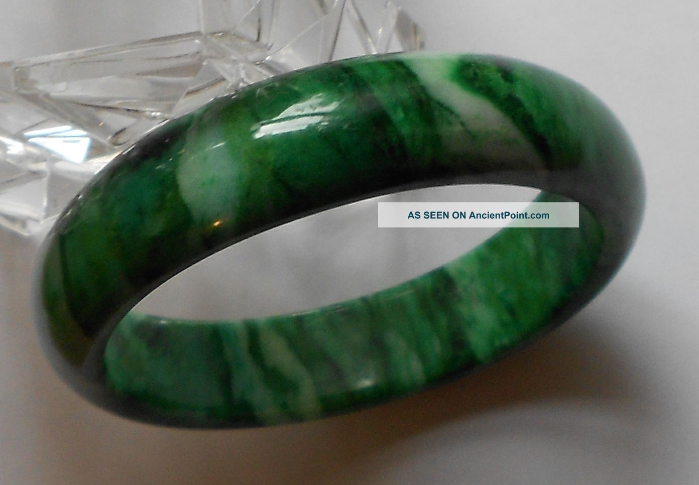Exquisite Bright Green He Tian Jade Bracelet - (b - 52) Bracelets photo