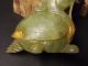 Js479 Rare,  Chinese Old Jade Handmade Engraving Dragon Turtle Other photo 3