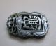 Chinese Hetian Black Green Jade Hollow Out Carved 招财进宝 Pendant Nr Other photo 3