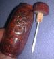 Solid Spotted Red Flower Jasper (rare) Antique Snuff Bottle Smoothly Carved Snuff Bottles photo 2