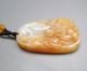 100% Chinese Huanglong Jade Carved Dragon Rat Necklace Pendant Nr Other photo 5