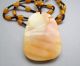 100% Chinese Huanglong Jade Carved Dragon Rat Necklace Pendant Nr Other photo 7