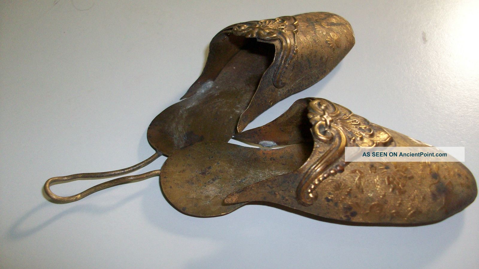 Antique Brass Asian Victorian Shoes Wall Decor Ca 1850 - 1899 Unknown photo