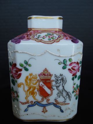 Samson Porcelain Armorial Tea Caddy 19th Century photo