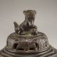 Chinese Bronze Incense Burner & Lid W Foo Dog & Qian Long Mark Nr Incense Burners photo 3