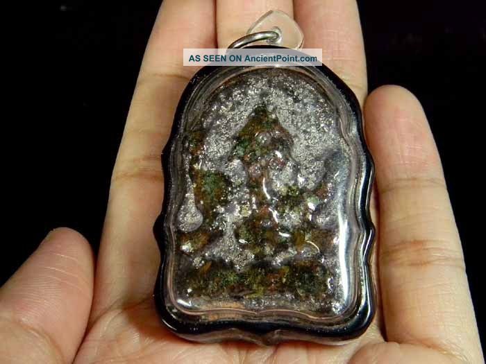 Holy Antique Red Glazed Success Lord Ganesha Ganesh Hindu Thai Amulet Pendant Amulets photo