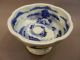 Antique 19thc Chinese Blue & White Porcelain Pedestal Footed Bowl Bowls photo 1