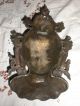 Antique Tibetan Tara Kwan Yin Bronze Face Mask Statues photo 4