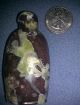 Solid Two Tone Jasper (rare) Antique Snuff Bottle W/carving Of Two Fish.  Awesome Snuff Bottles photo 4