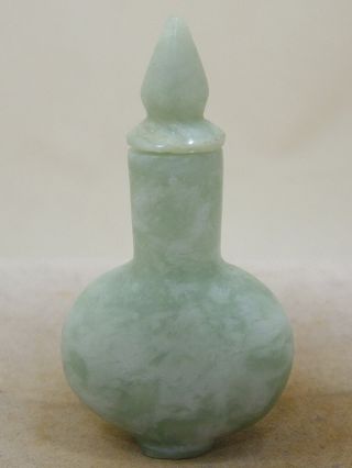 Special Chinese Antique Hand - Carved Natural Old Jade Sculpt Snuff Bottle 8247 photo