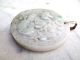 Antique Chinese Apple Jade Pendant Two Sided Carved Dragon & Pearl & Flower Vase Necklaces & Pendants photo 2