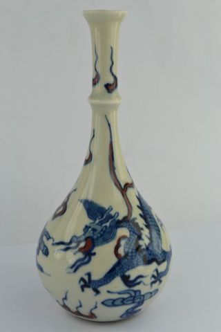 Asian Old Collectibles Decorated Handwork Porcelain Painting Dragon Vase Aaaaa photo