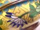 Antique Yellow Enamel Flower & Leaf Cloisonne Brass Trinket Box China Boxes photo 6