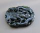 Chinese Hetian Black Green Jade Hollow Out Carved Dollpendant Nr Other photo 4