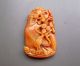 100% Chinese Yellow Dragon Jade Carved Pine Crane Pendant Nr Other photo 3