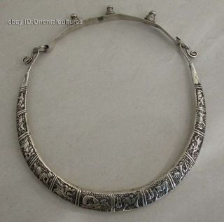 Tribe Exotic Chinese Handmade Miao Silver Necklace photo