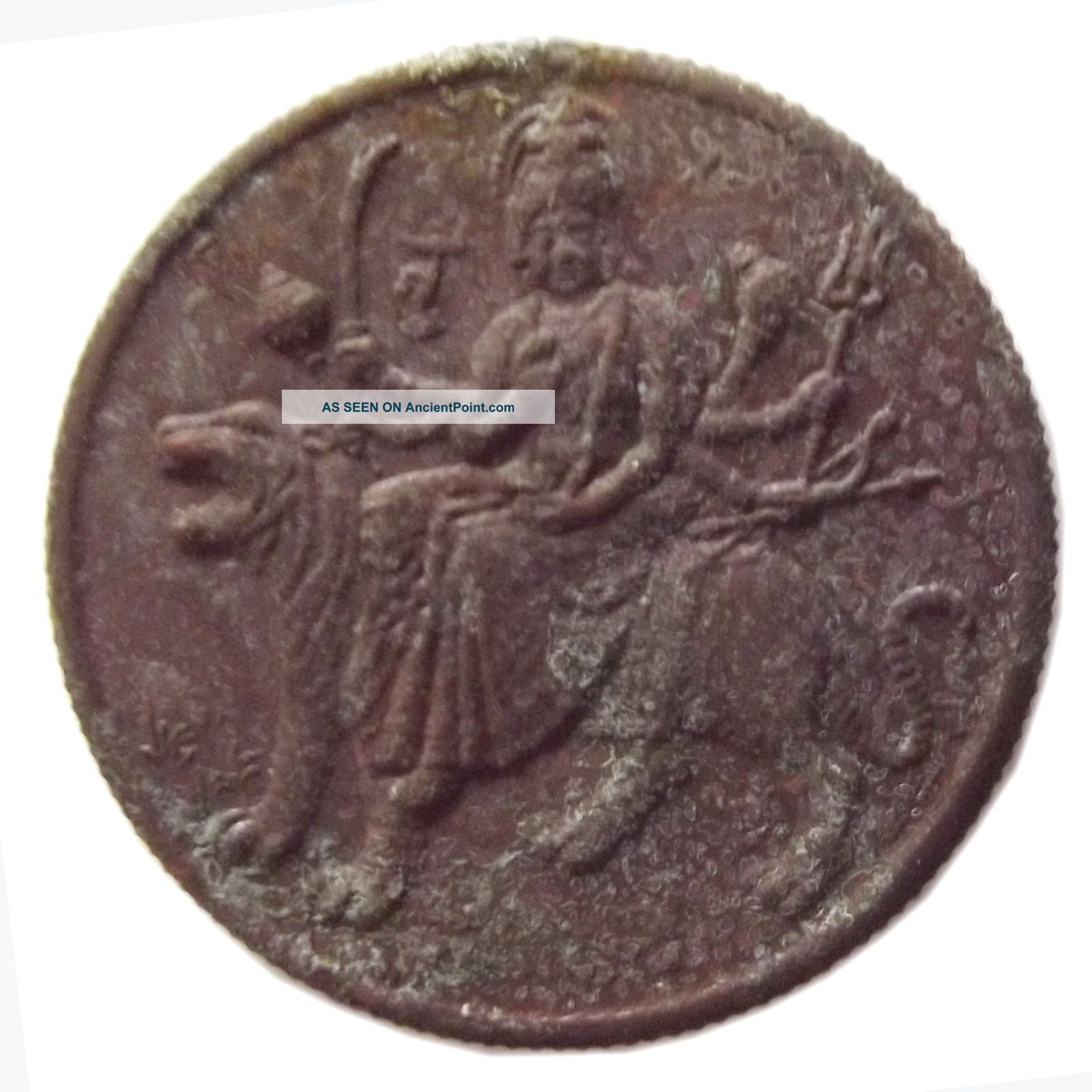 East India Company Hindu Goddess Mata Jagdamba One Rupee Coin Age 1616 (ab - 10) India photo